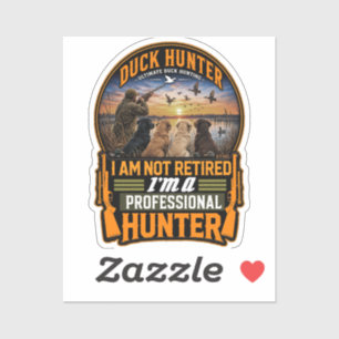 Pegatina Los Cuatro Retrievers: Caza de Patos