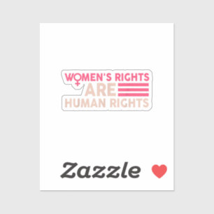 Pegatina Los derechos de la mujer son derechos humanos