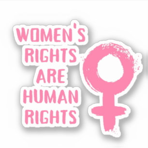 Pegatina Los derechos de la mujer son derechos humanos