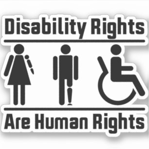 Pegatina Los derechos de las personas con discapacidad son 