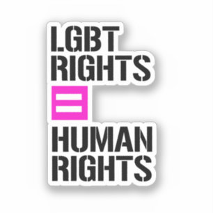 Pegatina Los derechos LGBT son iguales a los derechos human