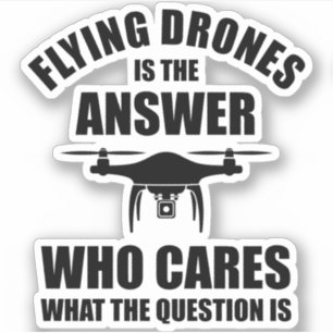 Pegatina Los Drones Voladores Es La Respuesta