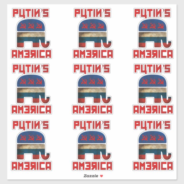 Pegatina Los Estados Unidos de Putin (Hoja)