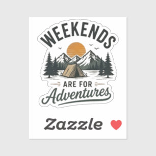 Pegatina Los fines de semana son para aventuras