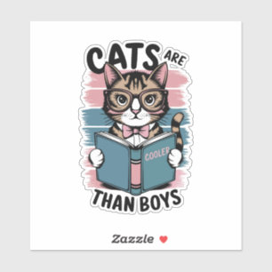 Pegatina Los gatos son más fríos que los niños