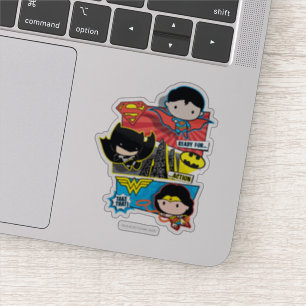 Pegatina ¡Los Héroes De La Cónica Preparados Para La Acc