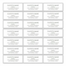 Los invitados personalizados se dirigen a las etiq