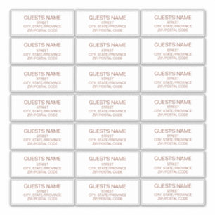 Pegatina Los invitados personalizados se dirigen a las etiq