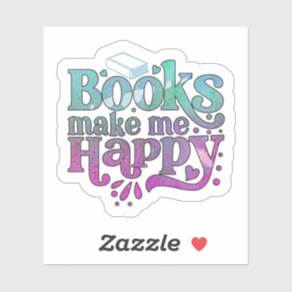 Pegatina Los libros me hacen feliz