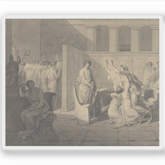 Pegatina Los licenciantes traen a Bruto los cuerpos de sus  (Anverso)