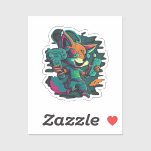 Pegatina Los lobos juegan juegos