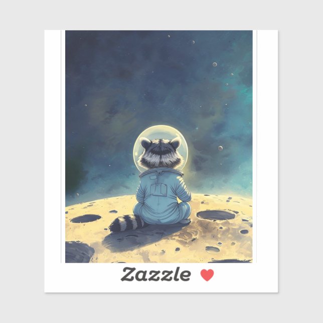 Pegatina Los mapaches solo hablan basura (Hoja)