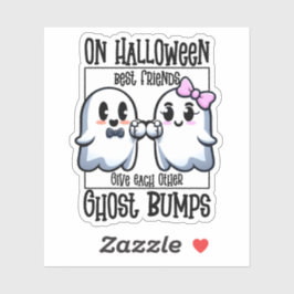 Pegatina Los mejores amigos de Halloween Fantasma Bump