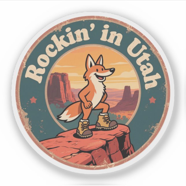 Pegatina Los Mighty 5 de Utah - Regalo de Parques Nacionale (Anverso)