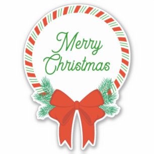 Pegatina Los Navidades de Candy Cane escribieron "personaje