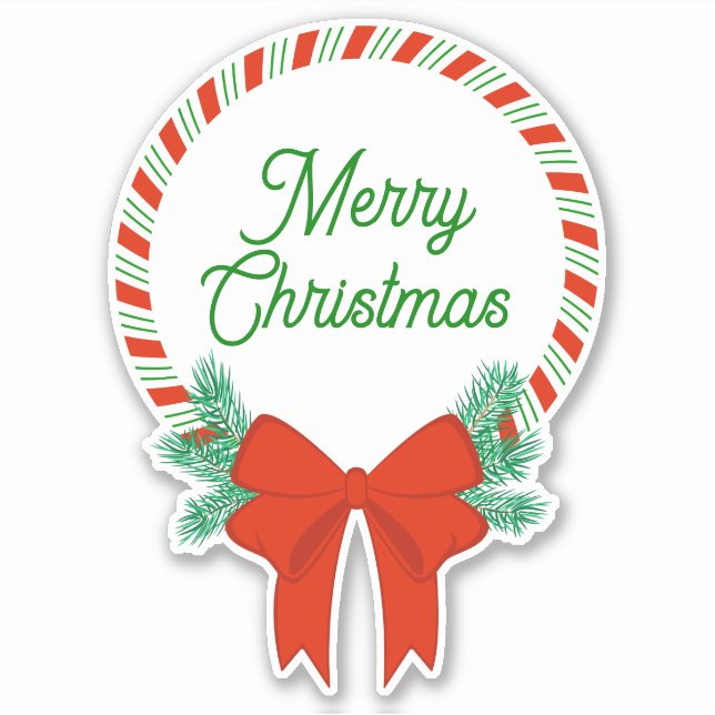 Pegatina Los Navidades de Candy Cane escribieron "personaje (Anverso)