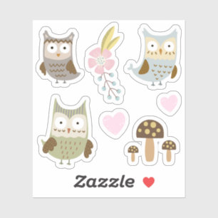 Pegatina Los niños adoran a las lechuzas coloridas #3