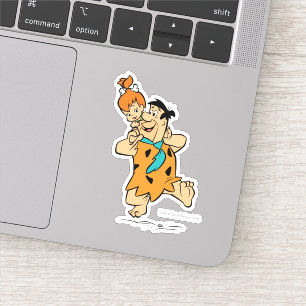 Pegatina Los Picapiedra   Fred y Pebbles Flintstone