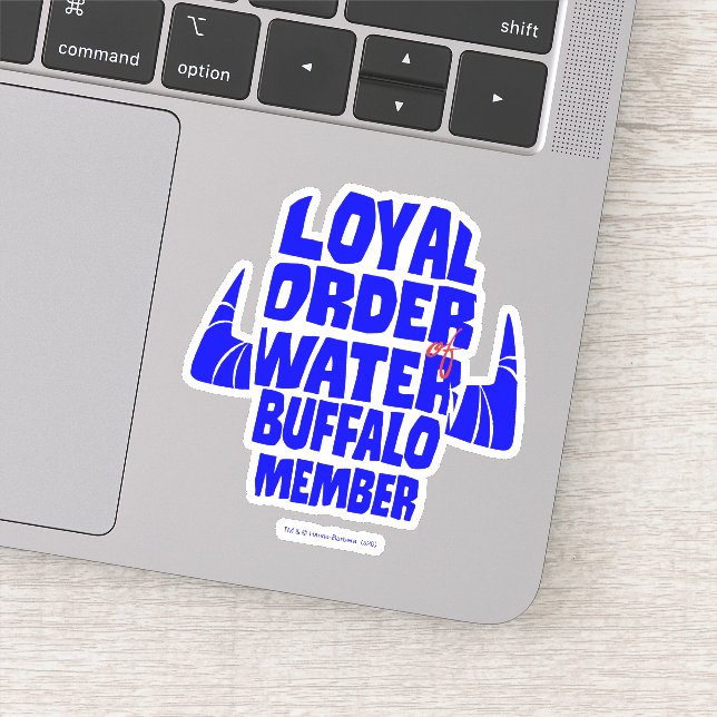 Pegatina Los Picapiedra | Miembro del Búfalo de Agua de Ord (Detalle)