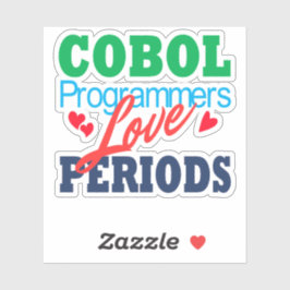 Pegatina Los programadores de Cobol aman los puntos Sticker