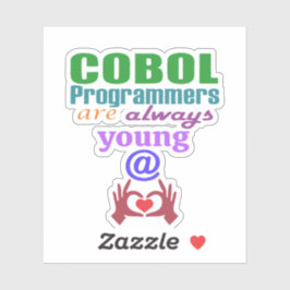 Pegatina Los programadores de Cobol siempre son jóvenes de 