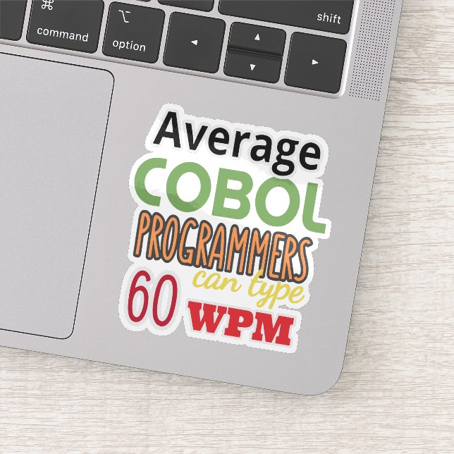 Pegatina Los programadores promedio de Cobol pueden escribi (Detalle)