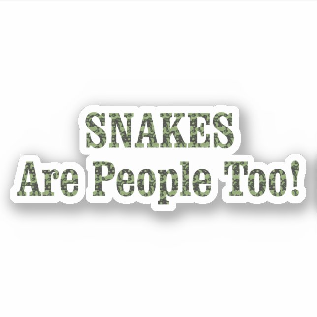 Pegatina ¡Los SNAKES También Son Gente! (Anverso)