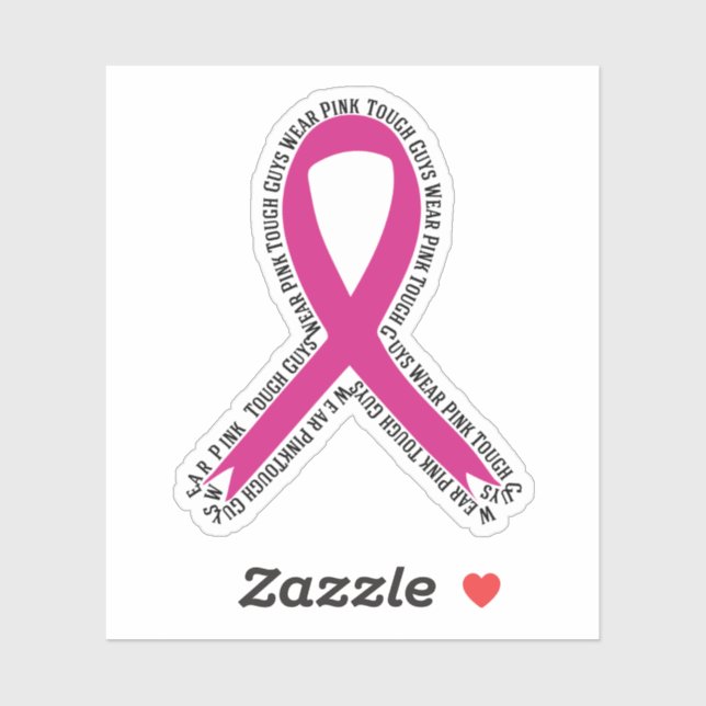 Pegatina Los Tejidos Usan Conciencia Sobre El Cáncer De Mam (Hoja)