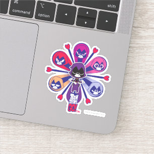 Pegatina ¡Los titanes adolescentes van! Emoticlones del