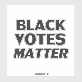 Pegatina Los votos negros importan a la tipografía moderna