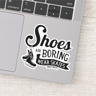 Pegatina Los zapatos están aburridos con la laptop para pat