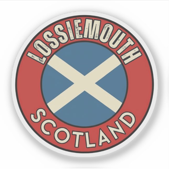 Pegatina Lossiemouth, Escocia (Anverso)