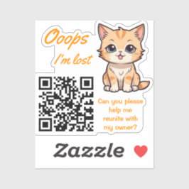Pegatina Lost Item Return QR Sticker Fully Customizable