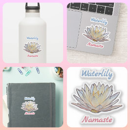 Pegatina Lotus Flower Waterlily Namaste Floral