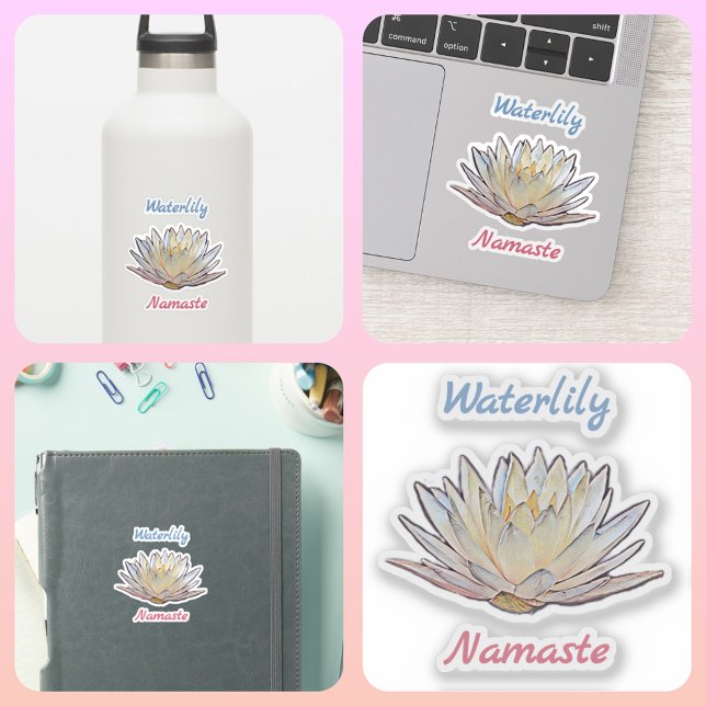 Pegatina Lotus Flower Waterlily Namaste Floral (Subido por el creador)