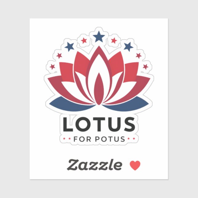 Pegatina Lotus para POTUS Kamala Harris 2024 (Hoja)