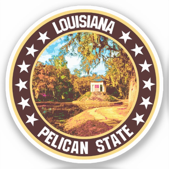 Pegatina Louisiana (Anverso)