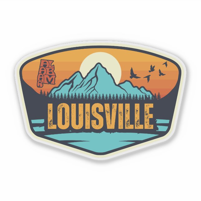 Pegatina Louisville Alabama (Anverso)
