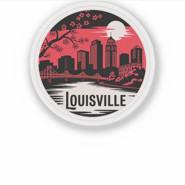 Pegatina Louisville City Kentucky USA (Anverso)
