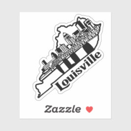 Pegatina Louisville Skyline Laptop Sticker
