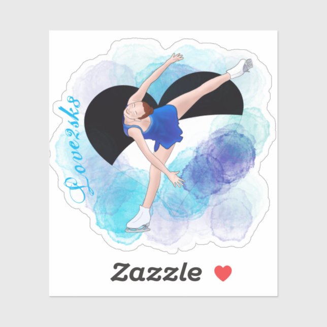 Pegatina Love2sk8 (Hoja)