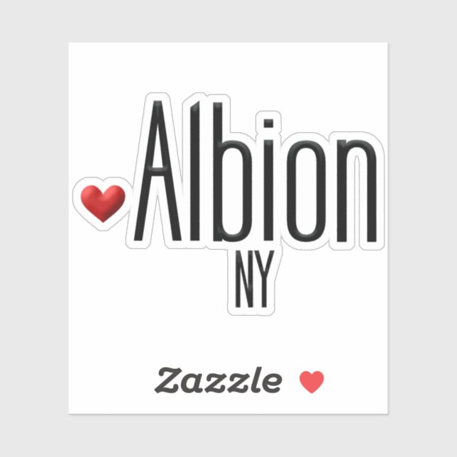 Pegatina Love Albion NY (Hoja)