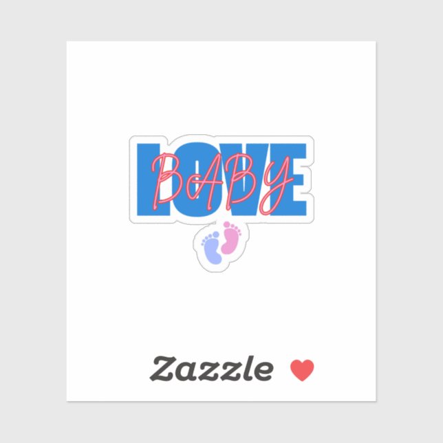 Pegatina Love Baby Minimal Sticker (Hoja)