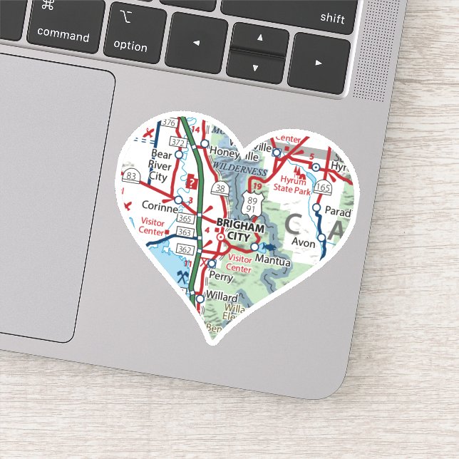 Pegatina Love Brigham City (Detalle)