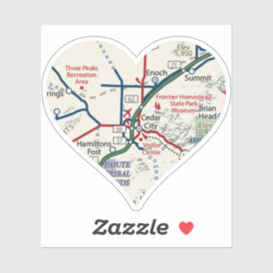 Pegatina Love Cedar City Utah