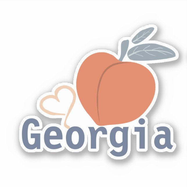 Pegatina Love Georgia Peach (Anverso)