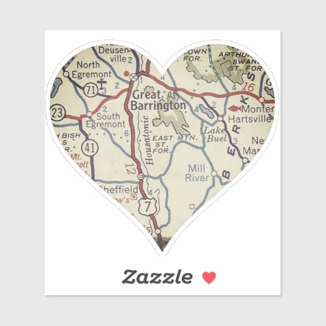 Pegatina Love Great Barrington (Hoja)