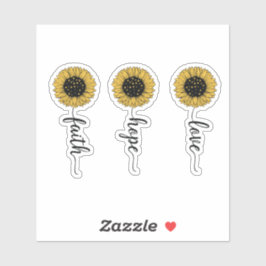 Pegatina Love. Hope. Faith.