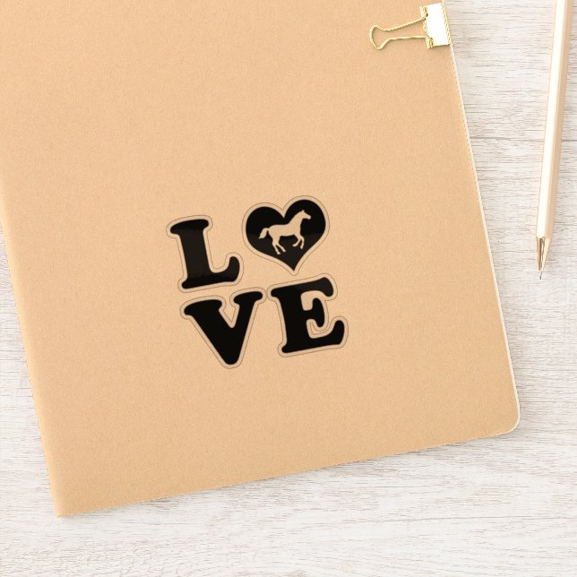 Pegatina Love Horses (Cuaderno)