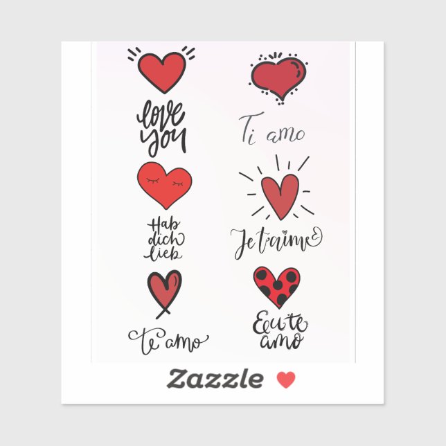 Pegatina Love Languages  (Hoja)